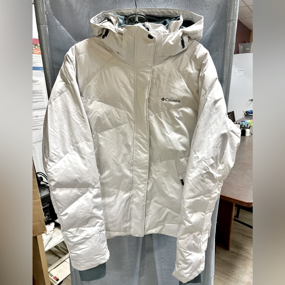 Columbia White Puffer Jacket